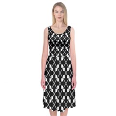 Abstract Background Arrow Midi Sleeveless Dress by Apen