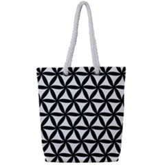 Pattern Floral Repeating Full Print Rope Handle Tote (small) by Apen