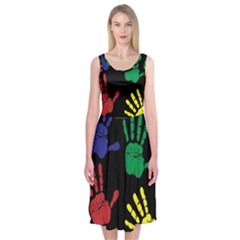 Ellipse Pattern Background Midi Sleeveless Dress by Apen