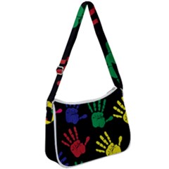 Ellipse Pattern Background Zip Up Shoulder Bag by Apen