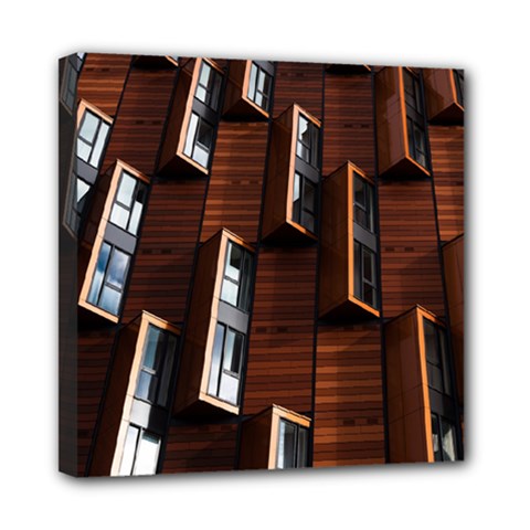 Abstract Architecture Building Business Mini Canvas 8  X 8  (stretched) by Amaryn4rt