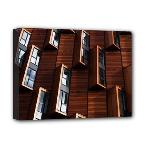 Abstract Architecture Building Business Deluxe Canvas 16  X 12  (stretched)  by Amaryn4rt