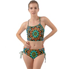 Color Abstract Pattern Structure Mini Tank Bikini Set by Amaryn4rt