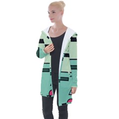 Adventure Time Beemo Bmo Illustration Cartoons Longline Hooded Cardigan by Sarkoni