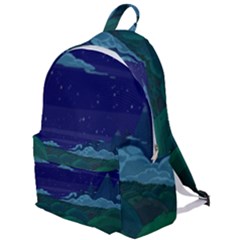 Adventure Time Cartoon Night Green Color Sky Nature The Plain Backpack by Sarkoni