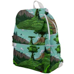 Adventure Time Cartoon Green Color Nature  Sky Top Flap Backpack by Sarkoni