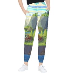 Cartoon Network Mountains Landscapes Seas Illustrations Adventure Time Rivers Women s Tapered Pants by Sarkoni