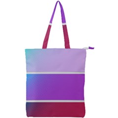 Pattern Banner Set Dot Abstract Double Zip Up Tote Bag by Apen