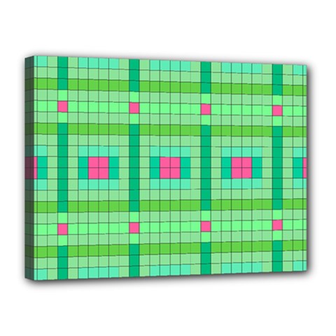 Checkerboard Squares Abstract Canvas 16  X 12  (stretched) by Apen