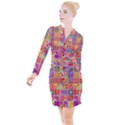 Colourful Abstract Shapes Button Long Sleeve Dress View1