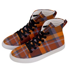 Colorful Tartan Men s Hi-top Skate Sneakers by helloshirt