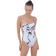 Feet Toes Foot Barefoot Footprint Tie Strap One Piece Swimsuit by Modalart