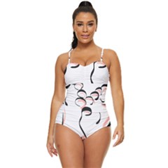 Feet Toes Foot Barefoot Footprint Retro Full Coverage Swimsuit by Modalart