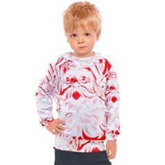 Santa Claus Red Christmas Kids  Hooded Pullover by Modalart