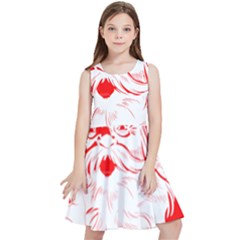 Santa Claus Red Christmas Kids  Skater Dress by Modalart