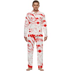 Santa Claus Red Christmas Men s Long Sleeve Velvet Pocket Pajamas Set by Modalart