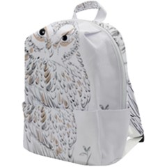 Owl Bird Wildlife Bird Of Prey Zip Up Backpack by Modalart