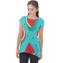 Watermelon Fruit Slice Cap Sleeve High Low Top View1