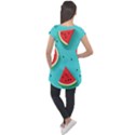 Watermelon Fruit Slice Cap Sleeve High Low Top View2