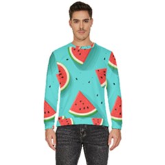 Watermelon Fruit Slice Men s Fleece Sweatshirt by Bedest