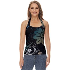 Flower Abstract Desenho Basic Halter Top by Bedest