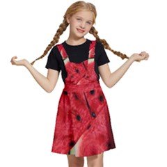 Watermelon Fruit Green Red Kids  Apron Dress by Bedest