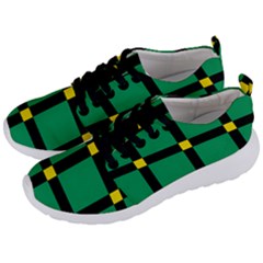 Green & Black Background  Men s Lightweight Sports Shoes by helloshirt