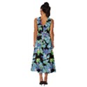 Chromatic Creatures Dance Wacky Pattern Sleeveless Cross Front Cocktail Midi Chiffon Dress View4