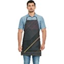 Gradient Geometric Shapes Dark Background Kitchen Apron View1