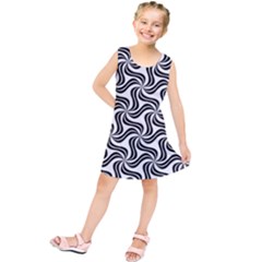 Soft Pattern Repeat Monochrome Kids  Tunic Dress by Ravend