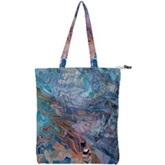 Abstract Delta Double Zip Up Tote Bag by kaleidomarblingart