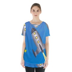 Rocket Spaceship Space Travel Nasa Skirt Hem Sports Top by Ravend