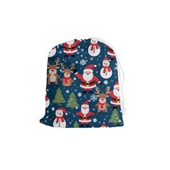 Christmas Decoration Drawstring Pouch (medium) by Ravend