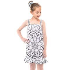 Mandala Drawing Dyes Page Kids  Overall Dress by Ravend