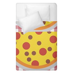 Pizza Table Pepperoni Sausage Duvet Cover Double Side (single Size) by Ravend