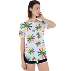 Celebrate Pattern Colorful Design Perpetual Short Sleeve T-shirt by Ravend