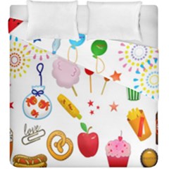 Summer Fair Food Goldfish Duvet Cover Double Side (king Size) by Ravend