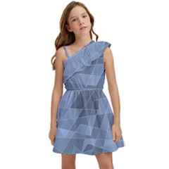 Lines Shapes Pattern Web Creative Kids  One Shoulder Party Dress by Ravend