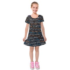 Close Up Code Coding Computer Kids  Short Sleeve Velvet Dress by Amaryn4rt