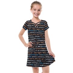 Close Up Code Coding Computer Kids  Cross Web Dress by Amaryn4rt