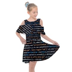 Close Up Code Coding Computer Kids  Shoulder Cutout Chiffon Dress by Amaryn4rt