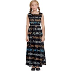 Close Up Code Coding Computer Kids  Satin Sleeveless Maxi Dress by Amaryn4rt