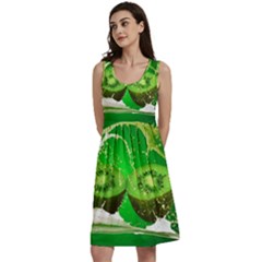 Kiwi Fruit Vitamins Healthy Cut Classic Skater Dress by Amaryn4rt