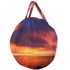 Sunset The Pacific Ocean Evening Giant Round Zipper Tote by Amaryn4rt