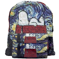 Cartoon Dog House Van Gogh Giant Full Print Backpack by Modalart