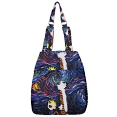 Cartoon Art Starry Night Van Gogh Center Zip Backpack by Modalart