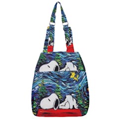 Dog House Vincent Van Gogh s Starry Night Parody Center Zip Backpack by Modalart