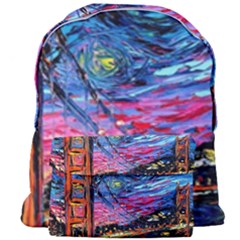 Golden Gate Bridge Starry Night Vincent Van Gogh Giant Full Print Backpack by Modalart