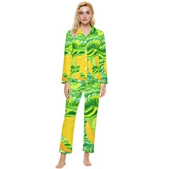 Zitro Abstract Sour Texture Food Womens  Long Sleeve Velvet Pocket Pajamas Set by Amaryn4rt