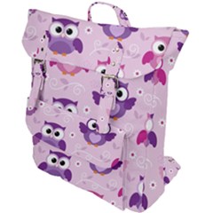 Seamless Cute Colourfull Owl Kids Pattern Buckle Up Backpack by Bedest